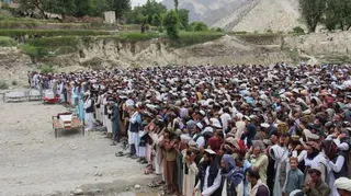 funeral for Afghans killed by Pakistani strikes