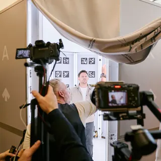 Image may contain Adult Person Electronics Camera Video Camera and Photoshoot