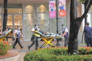 消防局後送傷員就醫。（圖／翻攝畫面）