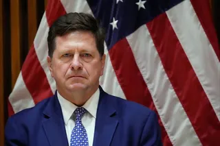 Jay Clayton, US Attorney for the Southern District of New York, listens during a news conference in New York in March. Photo: AP