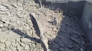 伊朗水设施在空袭后严重受损。（图翻摄自X@IRIB）