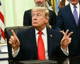 Donald Trump pictured on Thursday