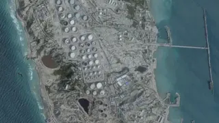 Reuters A satellite image showing an oil terminal at Kharg Island