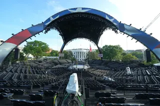 A view of the arena from the back of the stands. Photo: AP