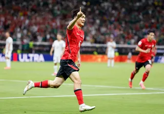 South Korea's midfielder Hwang In-beom celebrates scoring his team's first goal during the 2026 World Cup Group A football match between South Korea and the Czech Republic at the Guadalajara Stadium. — Reuters pic