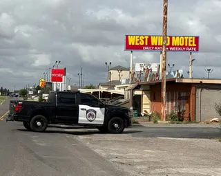a police vehicle on a street