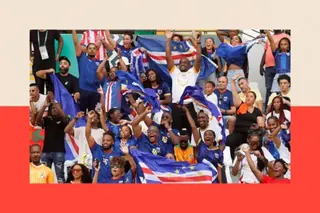 Reuters Cape Verde fans celebrate in the stands