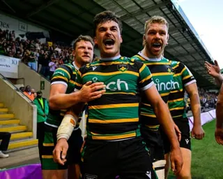 George Furbank roars with delight