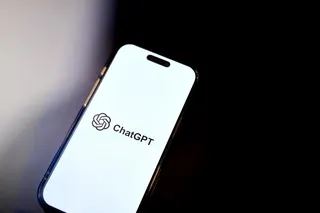 The ChatGPT logo arranged on a smartphone.