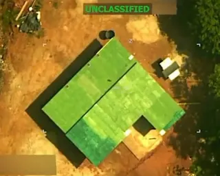 Aerial shot of compound