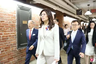 国民党主席郑丽文在华盛顿访问。 （郑丽文脸书）