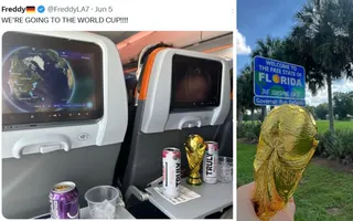 Freddy, a young German fan roadtripping with two pals from Atlanta to Houston to watch his team play, has captured the adoration of many Americans — and even the White House — with his posts on X gushing over mainstays of the US heartland. — Picture via X/@FreddyLA7