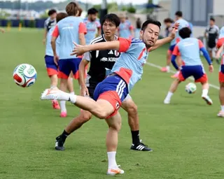 Japan's Maya Yoshida during training
