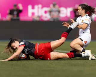 Jess Breach goes over the line at StoneX Stadium