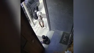 Suspects waiting near a doorway