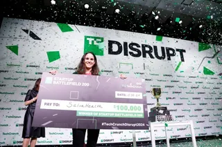 Salva Health Co-Founder & CEO Valentina Agudelo Vargas, winner of the Startup Battlefield 2024, poses onstage during TechCrunch Disrupt 2024 Day 3 at Moscone Center on October 30, 2024 in San Francisco.
