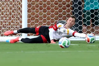 Manuel Neuer of Germany saves the ball during a team training session at the W. Dennie Spry Soccer Stadium in Winston-Salem, North Carolina on June 8, 2026. — AFP pic