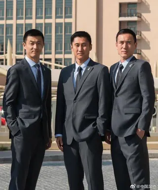 中國三名裁判分別是傅明(左起)、馬寧與周飛。(取材自鳳凰網)