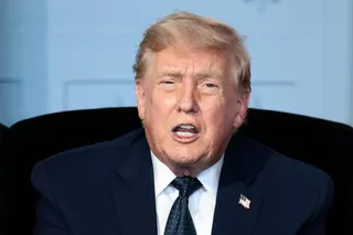 US President Donald Trump during the G7 summit in Evian-les-Bains, France on Monday. Photo: Reuters