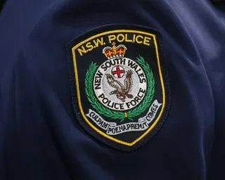 NSW police badge on shirt