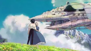 Howl’s Moving Castle: Sophie and Markel see an airship