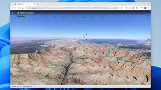Google Earth flight simulator