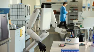 French startup Genesis AI launched "Eno", a non-humanoid AI robot that has human-like hands and folds into its base