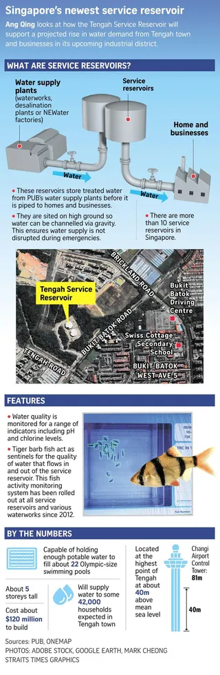 Graphic on Singapore’s newest service reservoir.