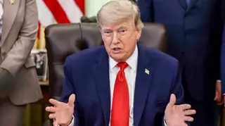US President Donald Trump speaks during a proclamation signing in the Oval Office of the White House in Washington, DC, US, on Thursday, June 11, 2026.