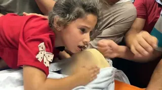 7-year-old mourns father and brother killed in Israeli strike on Gaza