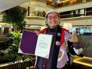 許效舜獲聘「日本京都府文化觀光大使」。TVBS提供