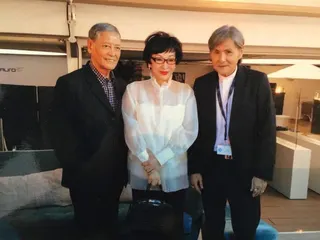 石雋（左起）、徐楓與白鷹都是胡金銓導演的固定班底。圖／摘自臉書
