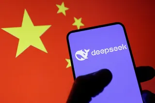 Chinese flag with DeepSeek logo, highlighting ongoing US–China tensions over artificial intelligence and export controls. — Reuters pic