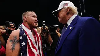 Justin Gaethje and Donald Trump at UFC Freedom 250