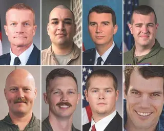 composite of eight headshots of men