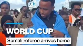 Somali World Cup referee denied entry to US arrives home to hero's welcome