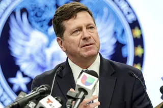 Jay Clayton speaks during a press conference in New York City on December 10, 2025. Photo: Reuters,