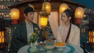 《藏海傳》肖戰與張婧儀上演感情戲。中天娛樂台提供
