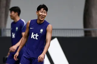 South Korea’s Son Heung-min was mocked by members of the media over his lack of military service. Photo: AFP