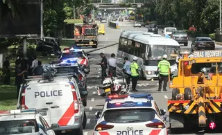 大批警员事后到场调查。 （档案照片）