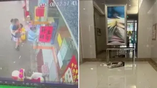 中国三岁男童小区大堂玩耍 遭大理石桌砸中头部身亡