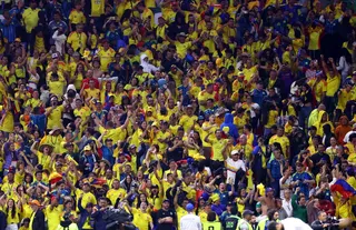 Colombia fans celebrate after the Fifa World Cup 2026 Group K match between Uzbekistan and Colombia at Estadio Azteca, Mexico City June 17, 2026. — Reuters pic