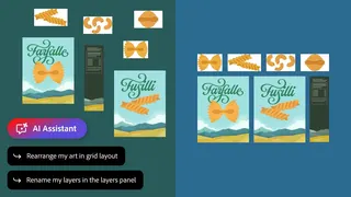 The Adobe AI assistant in Illustrator.