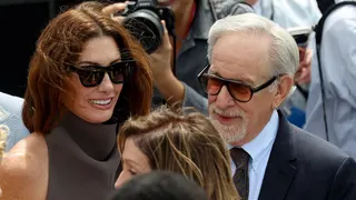Jill Vedder and Steven Spielberg attend Obama's Presidential Center opening
