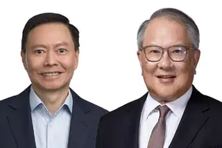 Eugene Lai (left) says that he was sharing a view with Tan Chian Khong that the board needed a refresh and that it was not an explicit direction to resign.