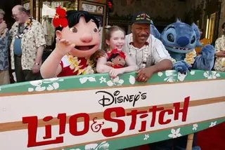 Getty Images Daveigh Chase, voice of Lilo and Ving Rhames, voice of Cobra Bubbles, at the premiere and after-party for Lilo & Stitch at the El Capitan Theatre in Los Angeles on 16 June 2002.