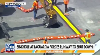 Sinkhole at LaGuardia Airport forces runway shutdown amidst busy holiday travel