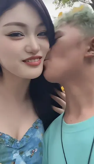 范小勤和女友曬恩愛。（取材自微博）