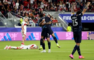 Junior Alonso and Omar Alderete of Paraguay celebrate after the 1-0 win during the Fifa World Cup 2026 Group D match between Türkiye and Paraguay at San Francisco Bay Area Stadium on June 19, 2026 in Santa Clara, California. — Getty Images pic via AFP)