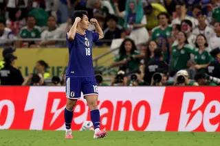 日本队主力前锋上田绮世（图取自法新社）